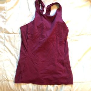 lululemon Red Racerback Workout Tank
